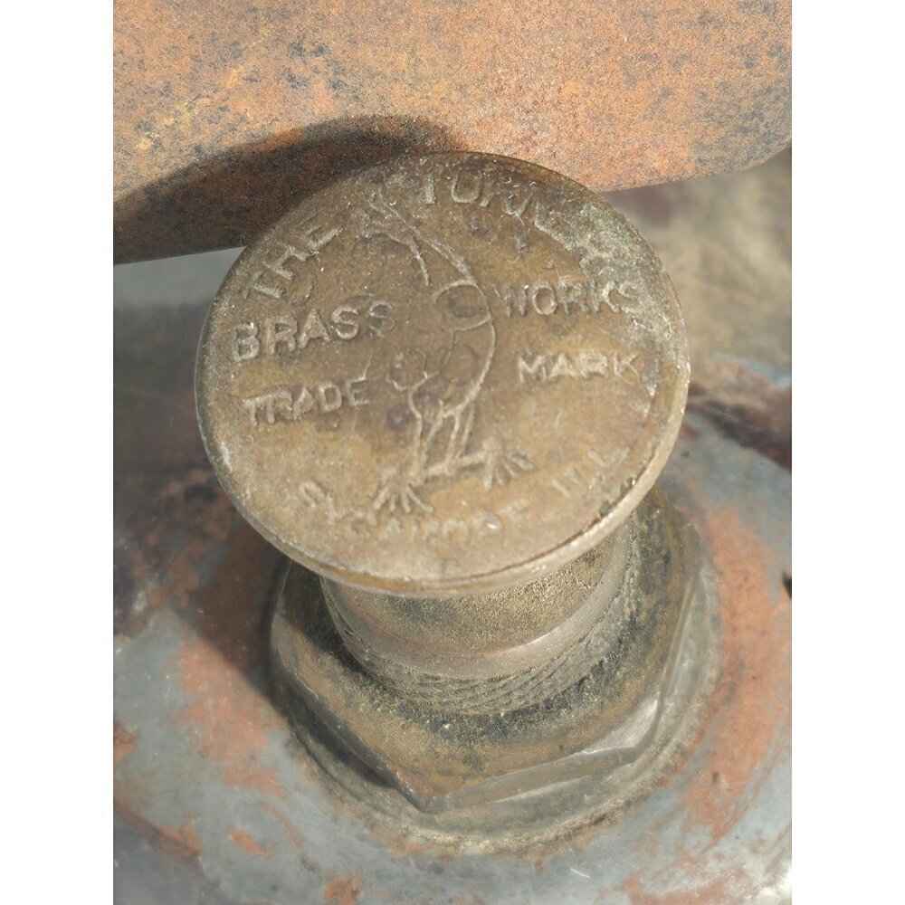 Vintage The Turner Brass Works Sycamore Ill Copper Blow Torch With Black Handle - Picture 8 of 16